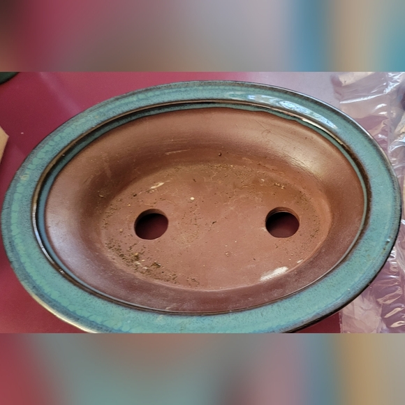 Bonsai Pot Blue Glaze 9" made in Korea - Picture 4 of 11
